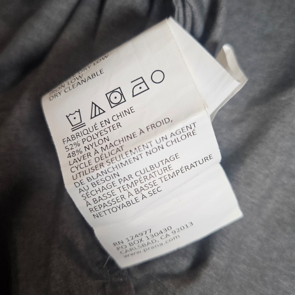 prAna Shirt Mens Large Gray Long Sleeve Button Down Outdoor Travel Hiking Tech - Picture 6 of 8